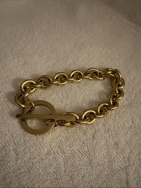 Gold Chain Toggle Bracelet - Women Jewelry